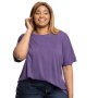 Donnay Plus Size Basic Essential Slub Tee - Purple