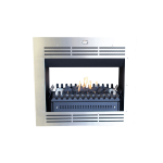 Built-in 940 Double Sided Stainless Steel Faced Firebox Vent Free Fireplace