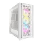 Corsair CC-9011243-WW Icue 5000D Rgb Airflow Clear Tempered Glass White Steel Atx Mid Tower Gaming Chassis
