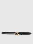 Regina Round Buckle Belt - Lxl Black