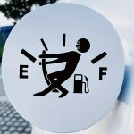 Funny Car Stickers High Gas Consumption Decal Auto Fuel Can Cover Sticker Universal Fuel Gage Empty Decal Car Exterior Accessori