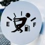 Funny Car Stickers High Gas Consumption Decal Auto Fuel Can Cover Sticker Universal Fuel Gage Empty Decal Car Exterior Accessories For Cars SUVs Trucks Motorcycles
