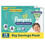 Pampers Active Baby 36 Baby Nappies Size 6 Pack Of 2