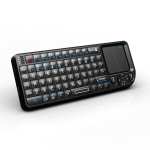 Rii Wireless Qwerty Backlit Touchpad Laser Pointer Keyboard - Black - RT-MWK01