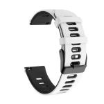 22MM For Huawei Watch GT2E 46MM Silicone Watch Band White+black