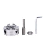 Flexman 2INCH MINI 4 Jaw Lathe Chuck Set Alloy Steel Self Centering Wood Turning Chuck With Connecting Rod Wrench Power Lathe Ac