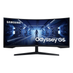 Samsung Odyssey 34-INCH 3440X1440P Qhd 21:9 165HZ 1MS Va LED Curved Monitor LC34G55TWWPXEN