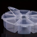 8-COMPARTMENT Diamond Painting Storage Organizer - Round Plastic Container For 5D Mosaic Accessories Jewelry Earrings Necklaces