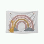 Milestone Blanket Loved Beyond Measure Rainbow With Giraffe
