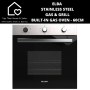 ELBA Stainless Steel Gas & Grill Built-in Gas Oven - 60CM