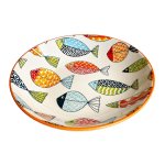 Colourful Fish Ceramic Pasta Bowl