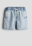 Pull-on Denim Shorts - Light Denim Blue
