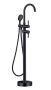 Floor Mounted Bath Mixer With Hand Shower - Black