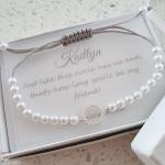 Callie 925 Sterling Silver Family Friendship Circle Cord Bracelet Adjustable