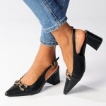 Madison Palmer Block Heel - Black - 8
