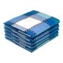 Kitchen Towel - Design 2507 - 48X72CM - 5 PC Pack - Checks - Blue Atoll