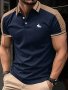 Men's Casual Vintage Style Lapel 1/4 Button Short Sleeve Shirt For Men's Fitness Training Golf