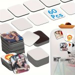24/40/60 Pieces Sublimation Blank Fridge Magnets For Home Kitchen Refrigerator Microwave Wall Door Decoration Or Office Calendar