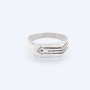Sterling Silver T-top Ring