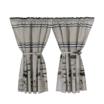 Coffee Pot Mono Cafe Curtain 110 X 120CM 2PC