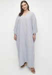 Deep V Kaftan Maxi Dress - Stripe.