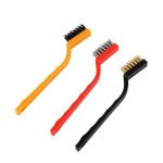 3PCS/SET MINI Stainless Steel Rust Brush Brass Cleaning Polishing Detail Metal Brush Wire Toothbrush Cleaning Tool Family Kit