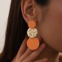 Colorful Round Sheets Dangle Earrings Retro Boho Style Alloy Jewelry Daily Wear Ear Ornaments Female Gift