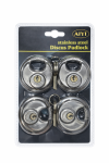 Stainless Discus Padlock 90MM 4 Pack
