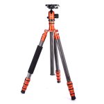Pro.j Professional Carbon Fibre Tripod 25KG Capacity Red 35853RD