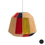 Short Bell Raffia Pendant Light
