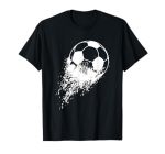 Soccer Player Sports Vintage Men Boys Soccer Ball T-Shirt
