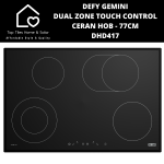 Defy Gemini Dual Zone Touch Control Ceran Hob - 80CM DHD417