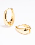 Goldair Gold Plated Oval Hoop Earrings