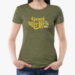 Ladies Premium Cotton T-Shirt Printed Green Mielies Tee - 3XL