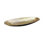 Wooden Look Gold Snack Platter 39X15CM