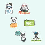 Woodland Creatures Merit Labels - Afrikaans