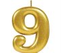 Casey 10CM Gold Numerical Birthday Candle NR.9