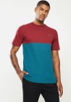 Vans Colorblock Tee - Burgundy & Blue