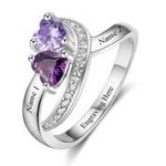CRI103268 - 925 Sterling Silver Personalized Birthstones Ring