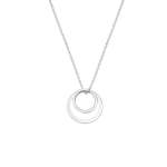 Double Circle Necklace Silver
