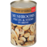 Mushroom Pieces & Stems In Brine 400G