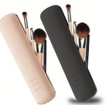 Silicone Makeup Brush Storage Bag Waterproof Makeup Brush Travel Holder Magnetic Portable Cosmetic Bag Multipurpose Beauty Tool