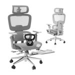 Forzolit Ergonomic Office Chair With Footrest High Back Mesh Desk Chair Lumbar Support & 90-135RECLINE 3D Headrest & 6D Armrests