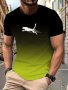 Men's 3D Leopard Print T-Shirt - Breathable Comfort Fit With Crew Neck & Short Sleeves For Summer Casual Wear