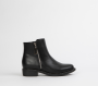 Black Flat Ankle Boot - 8 / Black