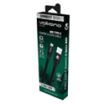 Volkano Slim Series Flat Pvc Type-c Cable 1.2M - Black