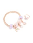 Kids Rose Gold Bunny Easter Egg Charm Bracelet & Ring Set