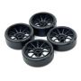 4PCS Hard Drift Tire Tyre Wheel Rim For Mini-z 1/28 Rc Car 3