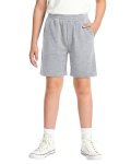 Roventis Boys Shorts Soft Cotton Lightweight Elastic Waist Casual Pants With Pockets Play Outdoor School Soccer Wear 5-6 Years S