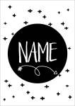 Monochrome Customised Name - Acrylic Wall Print - 600MM X 600MM